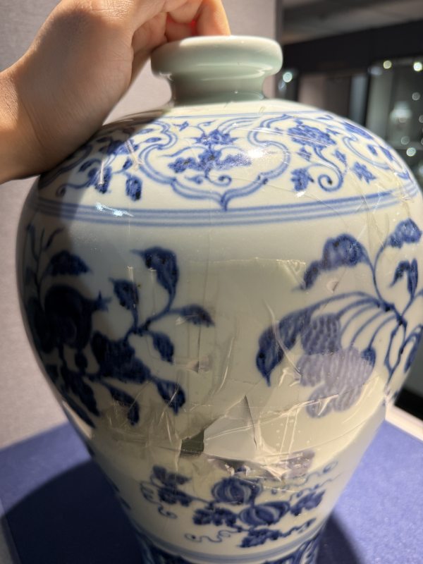 现代 青花折枝瑞果纹大梅瓶 - 图5