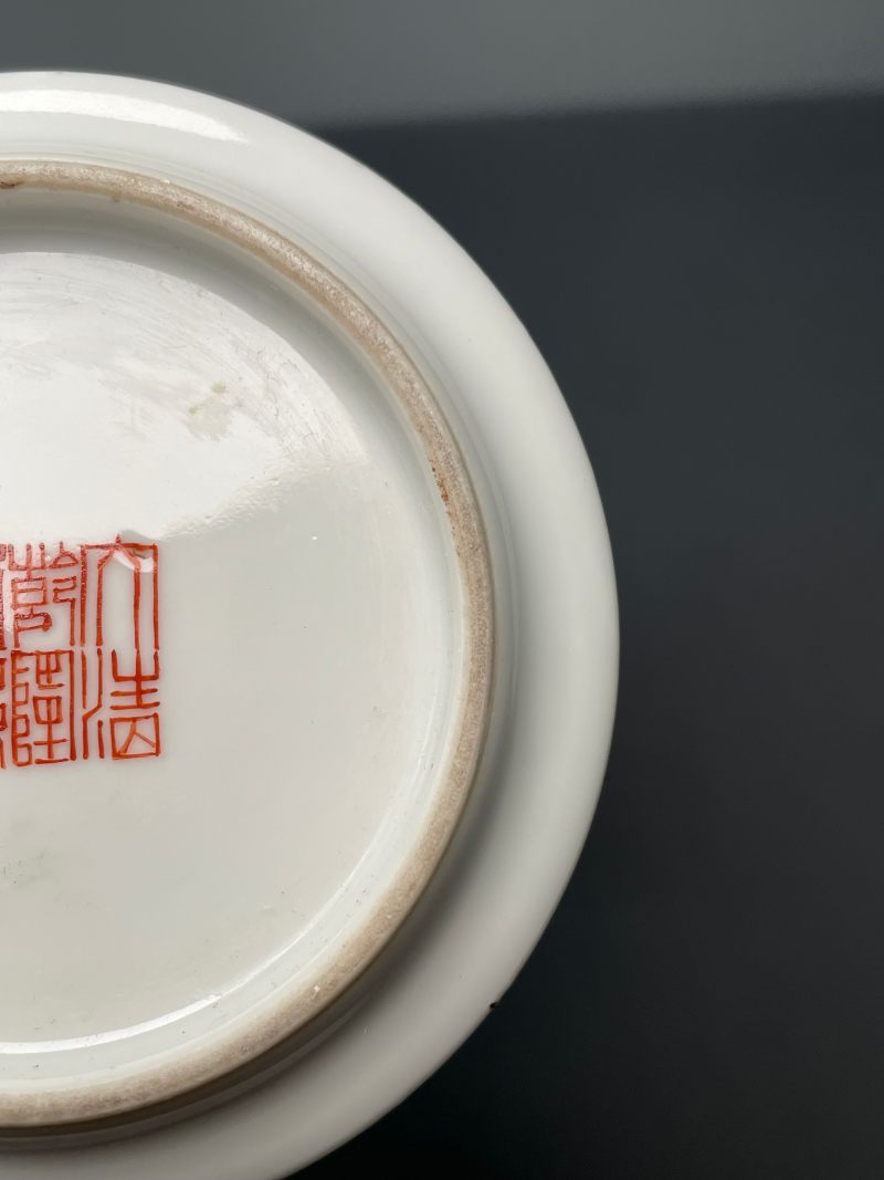 清晚期  百花不落地花觚 - 图24