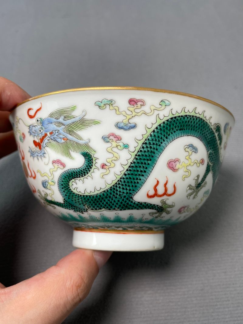 清光绪 粉彩云龙纹茶圆 - 图12