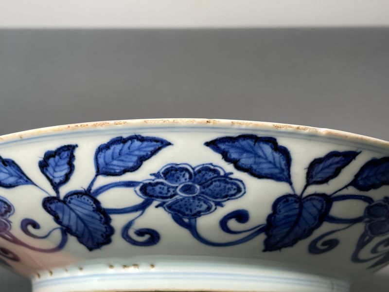 清雍正 仿宣窑青花花果纹盘 - 图31