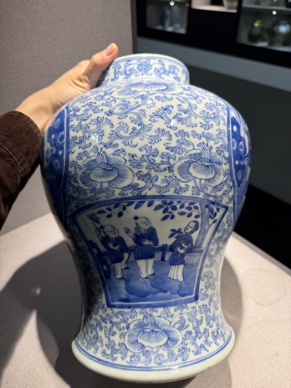 清 铁线描开窗婴戏大罐 - 图6