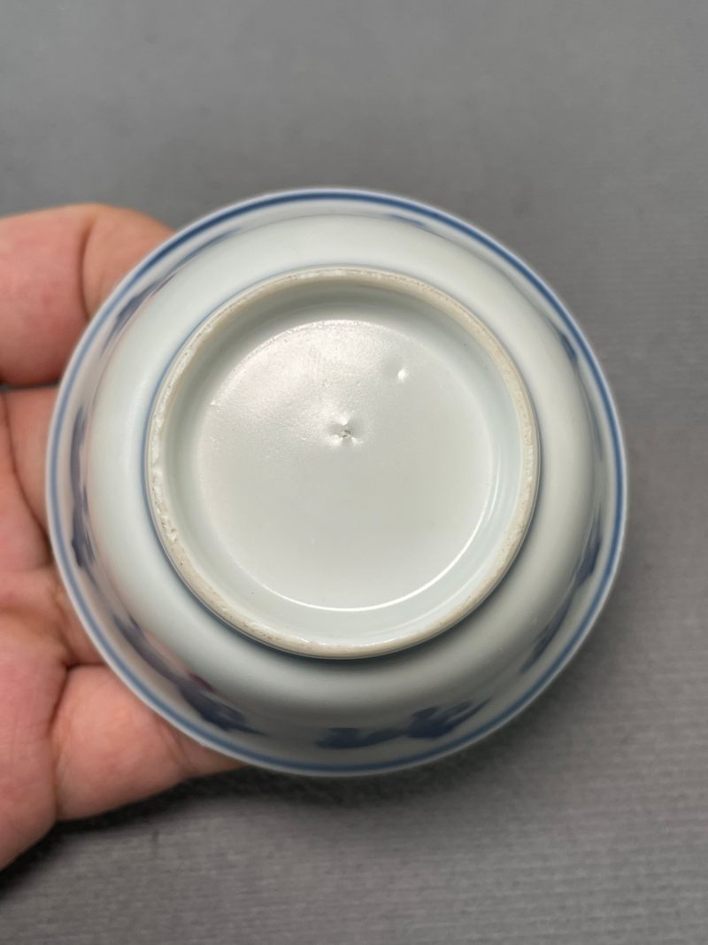 清康熙 青花骏马图杯碟一套 - 图28