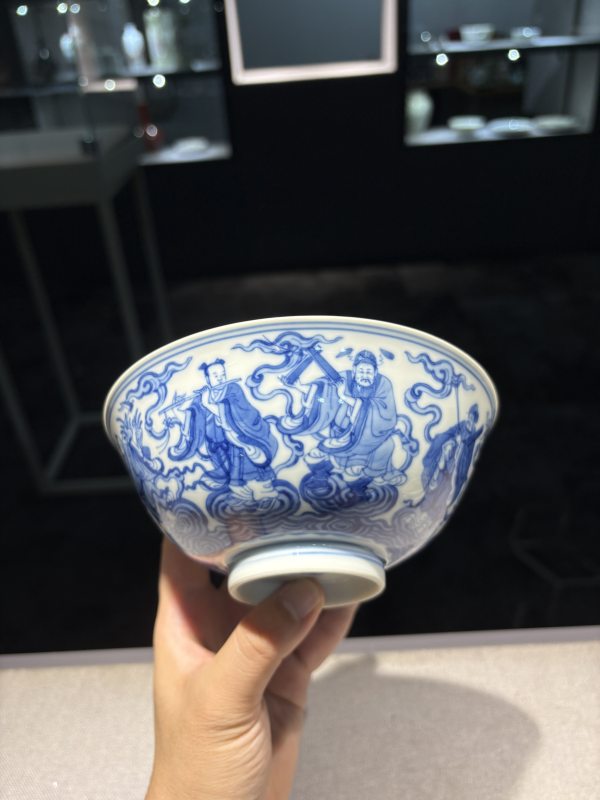清乾隆 青花八仙人物碗 - 图10
