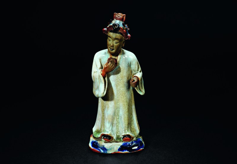 清 石湾窑窑变西厢记张生像