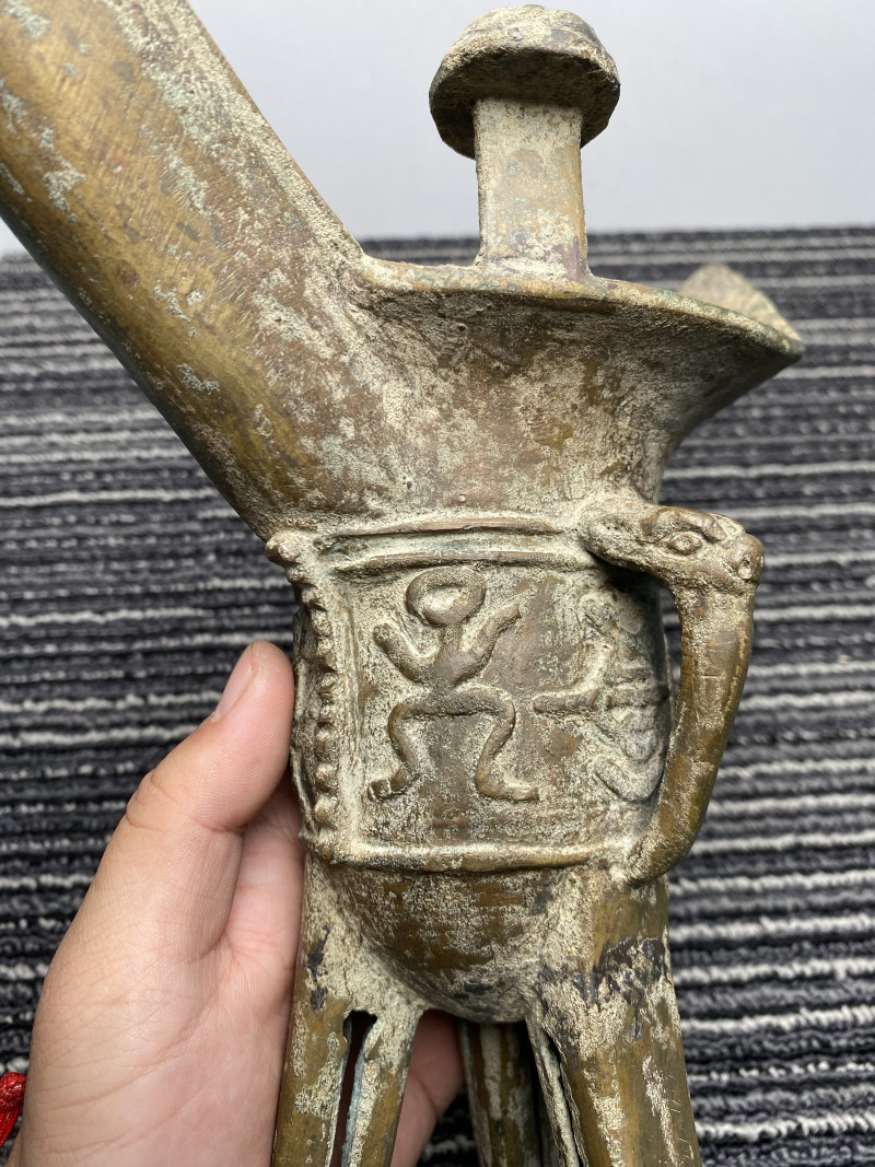 明 铜金文爵杯 - 图10