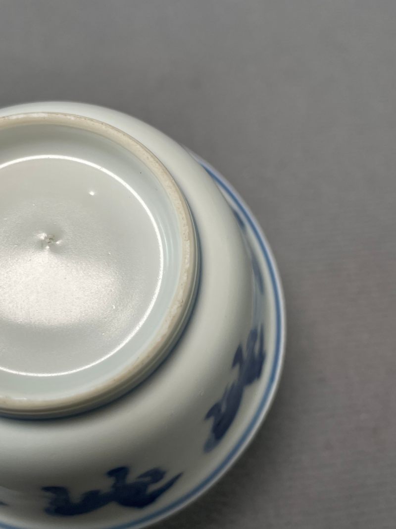 清康熙 青花骏马图杯碟一套 - 图29