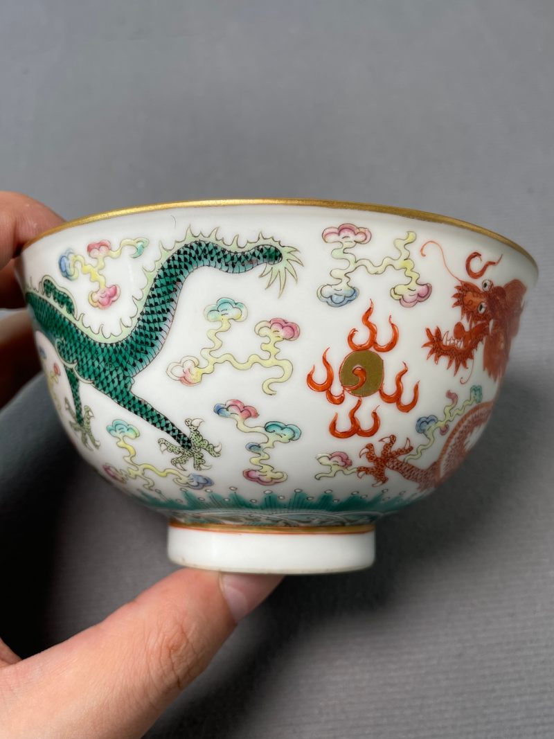 清光绪 粉彩云龙纹茶圆 - 图15