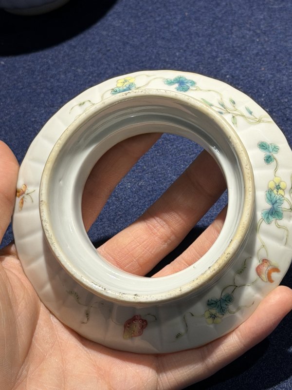 清光绪 粉彩过枝癞瓜纹盖碗（一对） - 图78