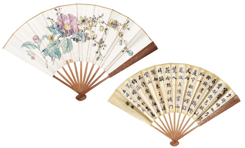 陈恭甫 花卉、魏戫 行书