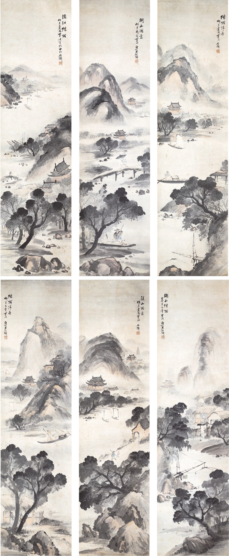 吴石仙 山水