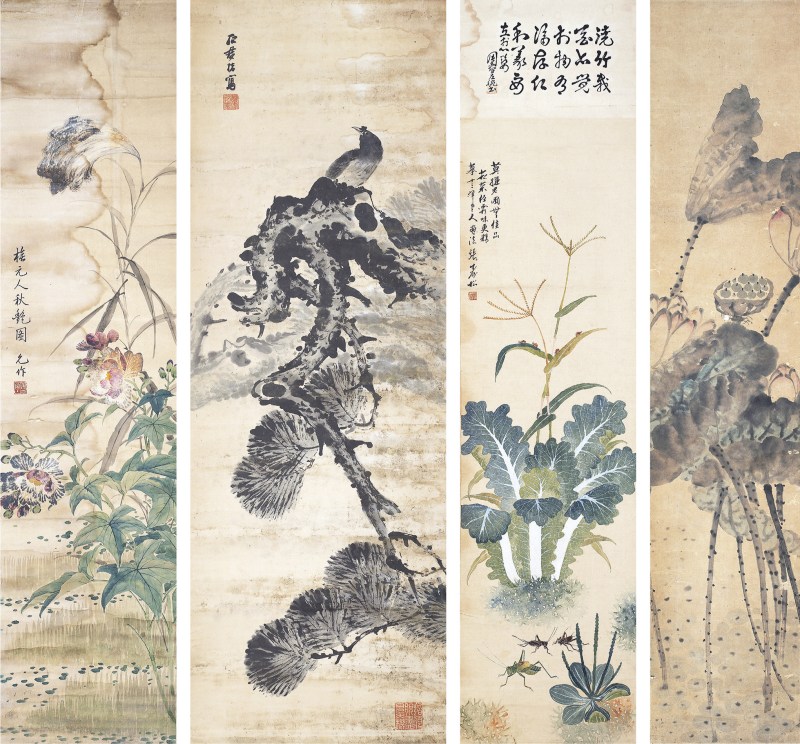 无款 花卉；张寿松 花卉；李石君 花鸟；佚名 花卉