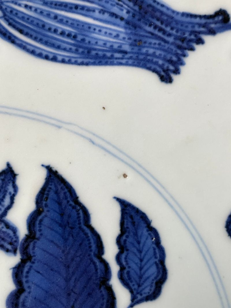 清雍正 仿宣窑青花花果纹盘 - 图25