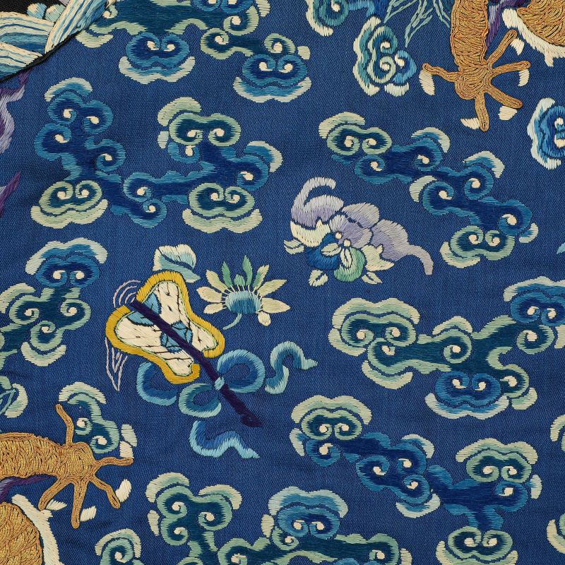 清晚期 盘金彩绣龙纹吉服袍 - 图15