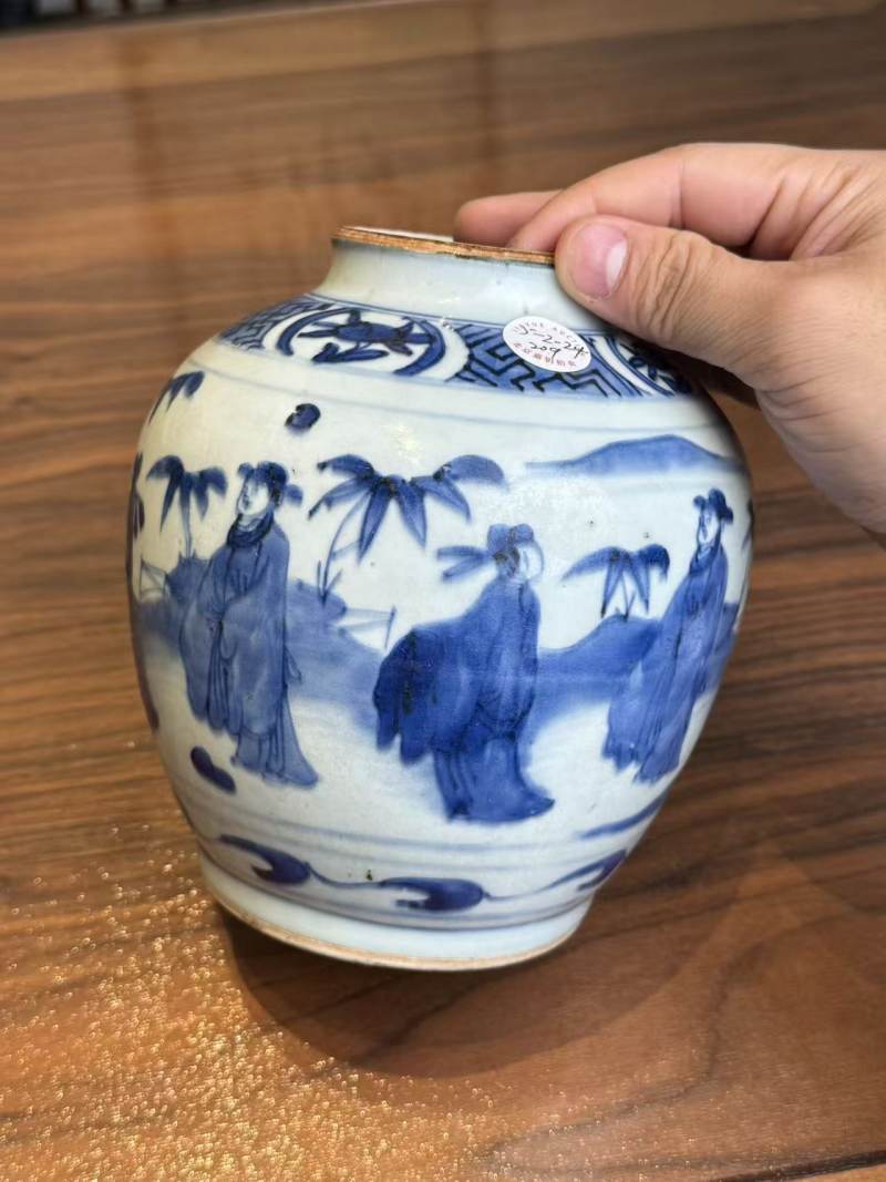 明天启 青花五子登科罐 - 图5