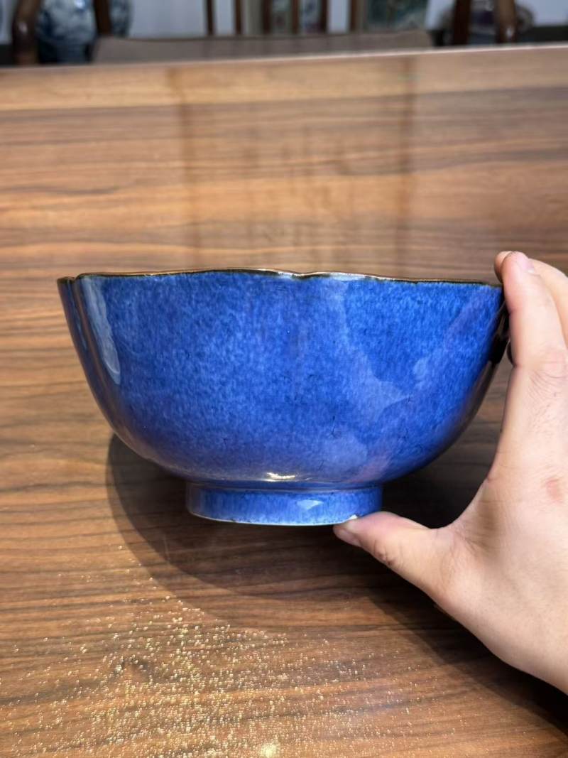 清康熙 雪花蓝釉碗 - 图5