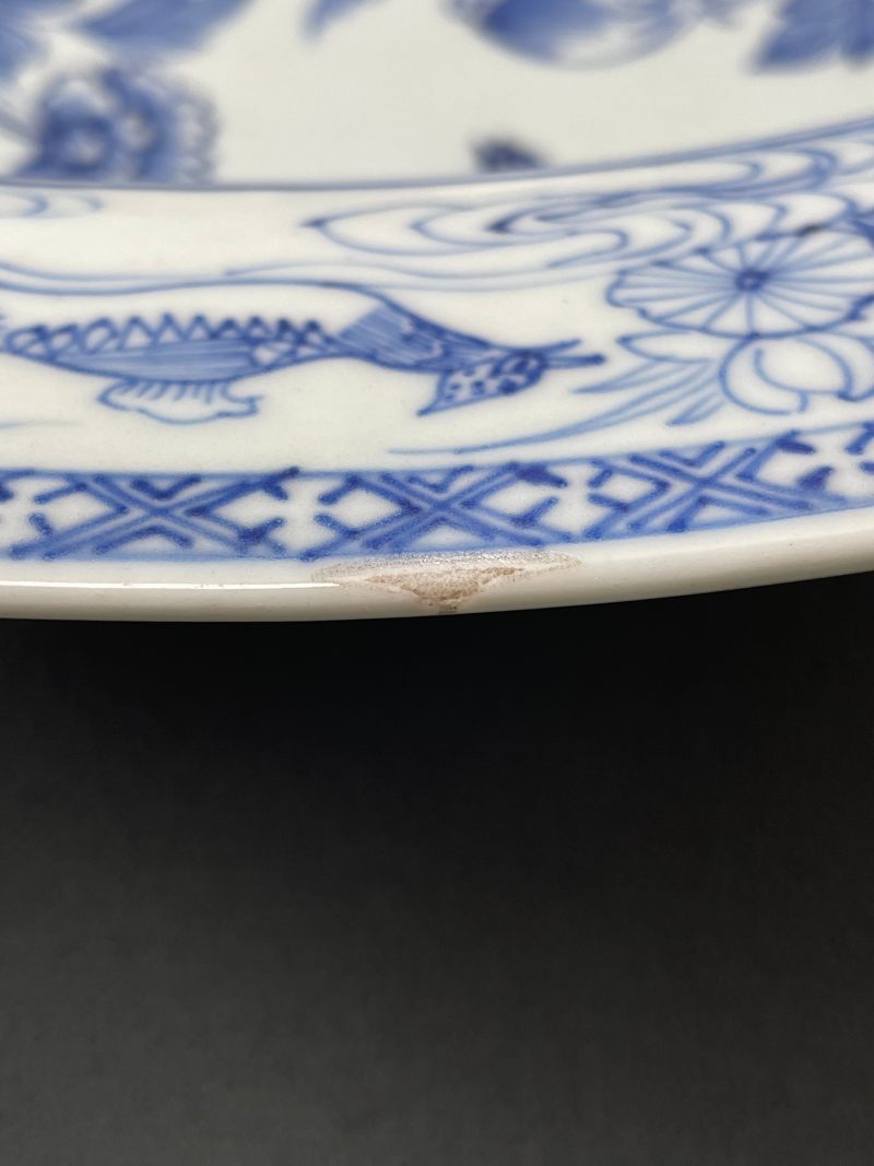 清乾隆  青花花卉纹大盘 - 图28