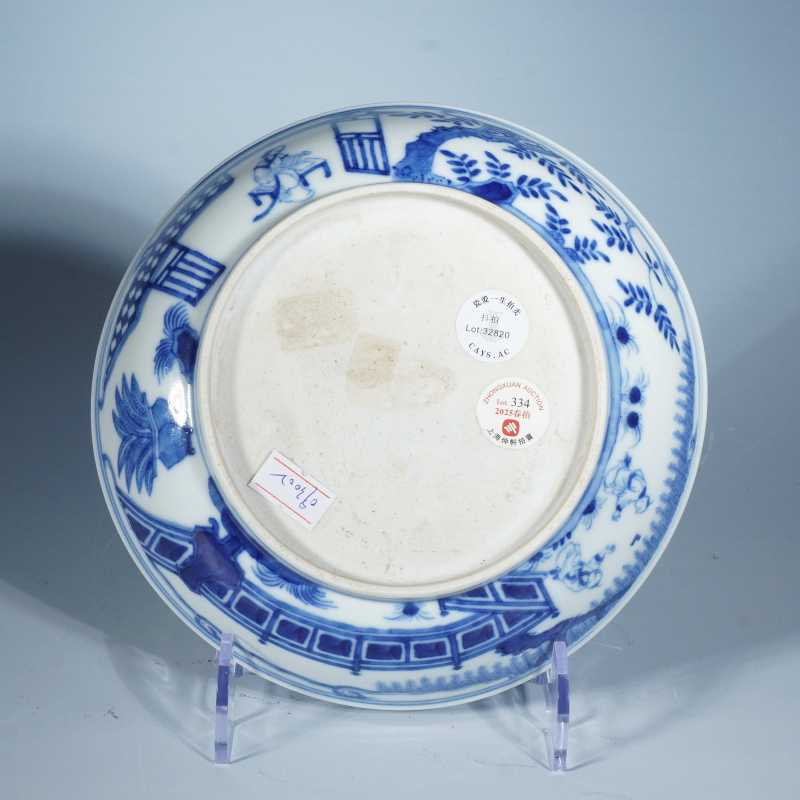 清道光庭院婴戏纹盘 - 图3