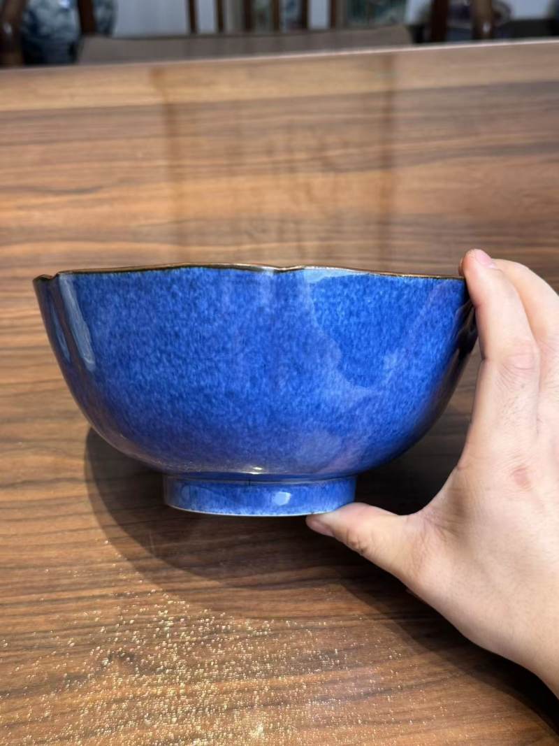 清康熙 雪花蓝釉碗 - 图6