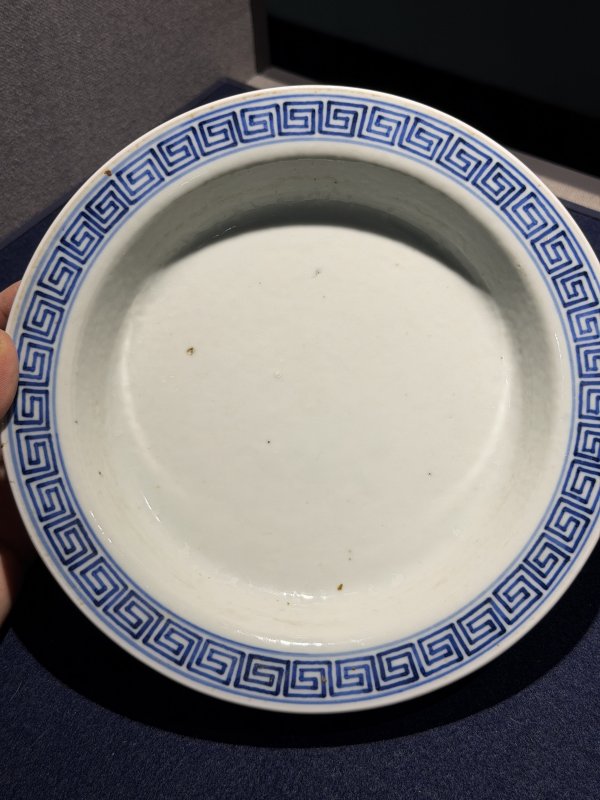 清 青花八宝纹花盆连托 - 图5