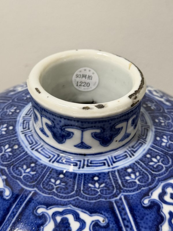 清光绪 青花缠枝花卉八吉祥纹梅瓶 - 图6