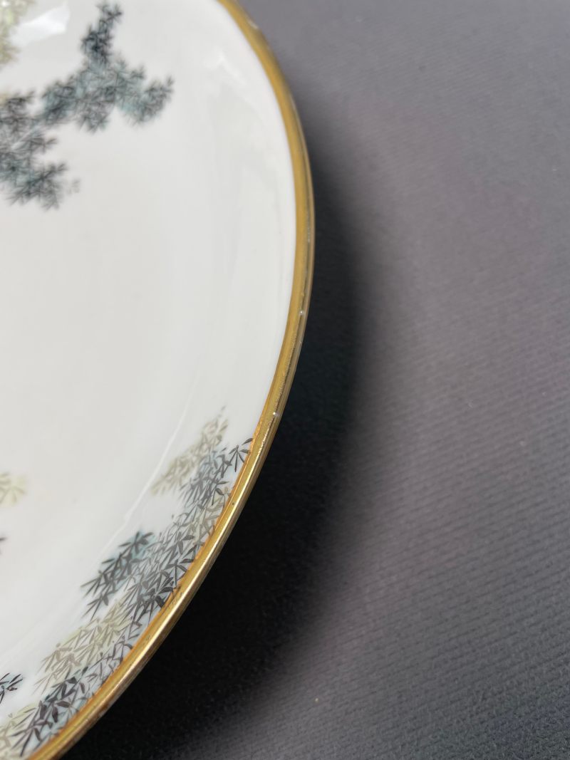 民国  “江西珍品”款粉彩竹纹盘 - 图20