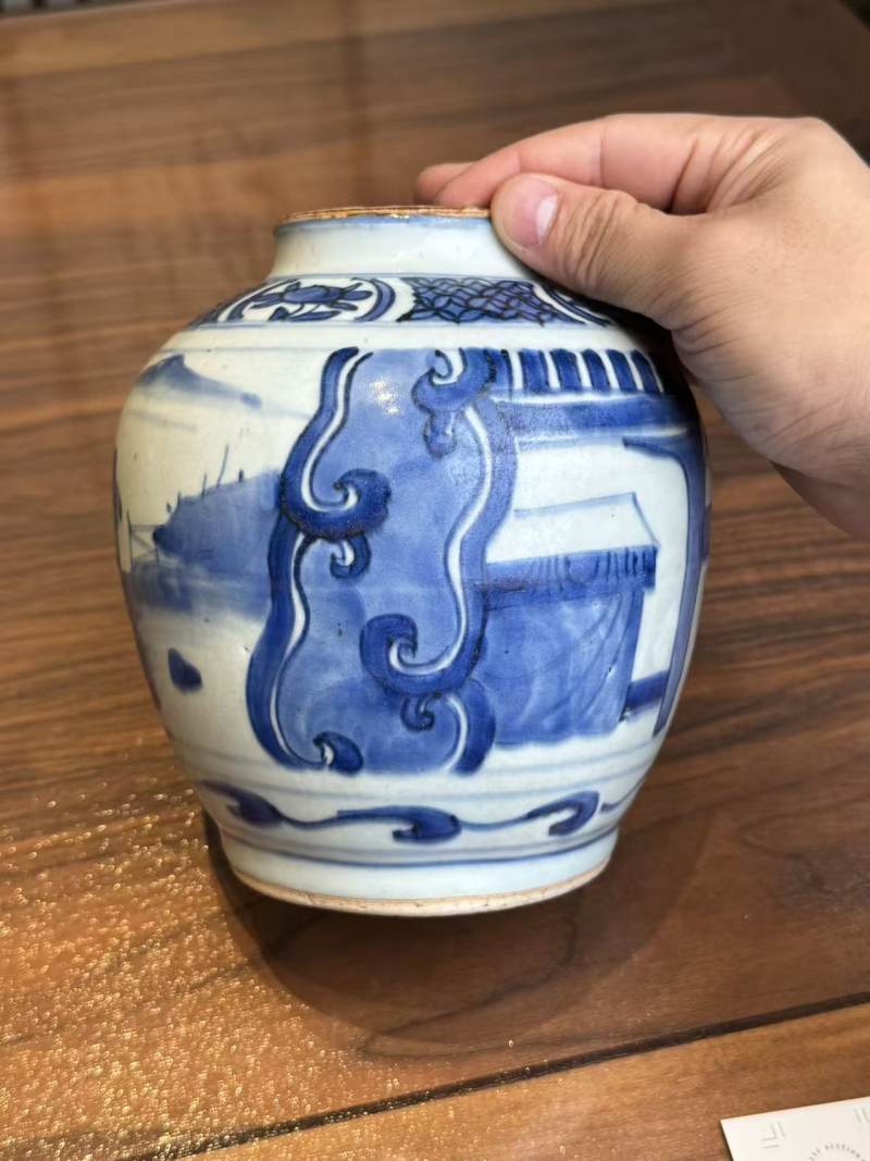 明天启 青花五子登科罐 - 图9