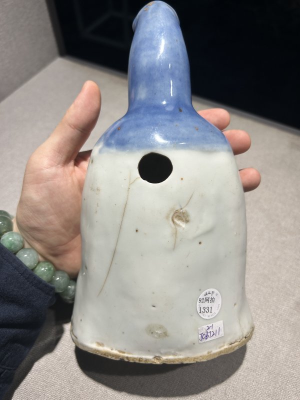 清 青花及粉彩瓷塑一组 - 图6