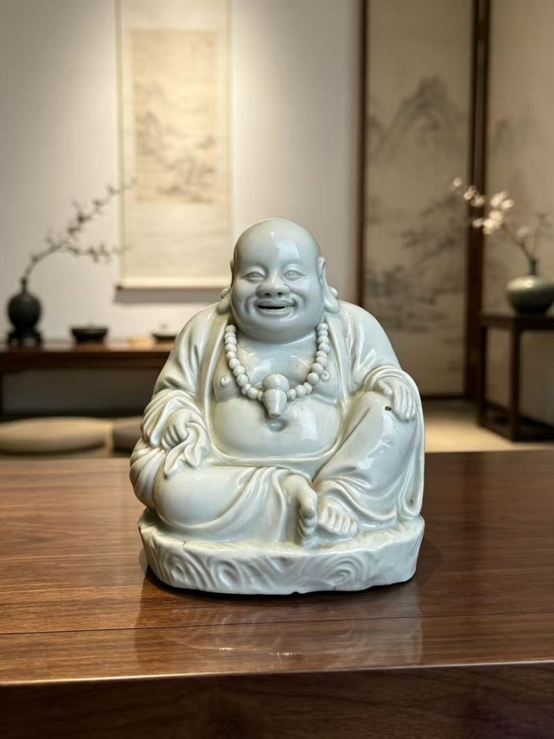 清晚期 白釉弥勒佛