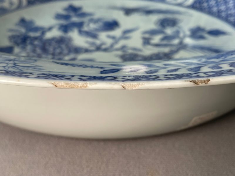 清乾隆  青花花卉纹大盘 - 图33