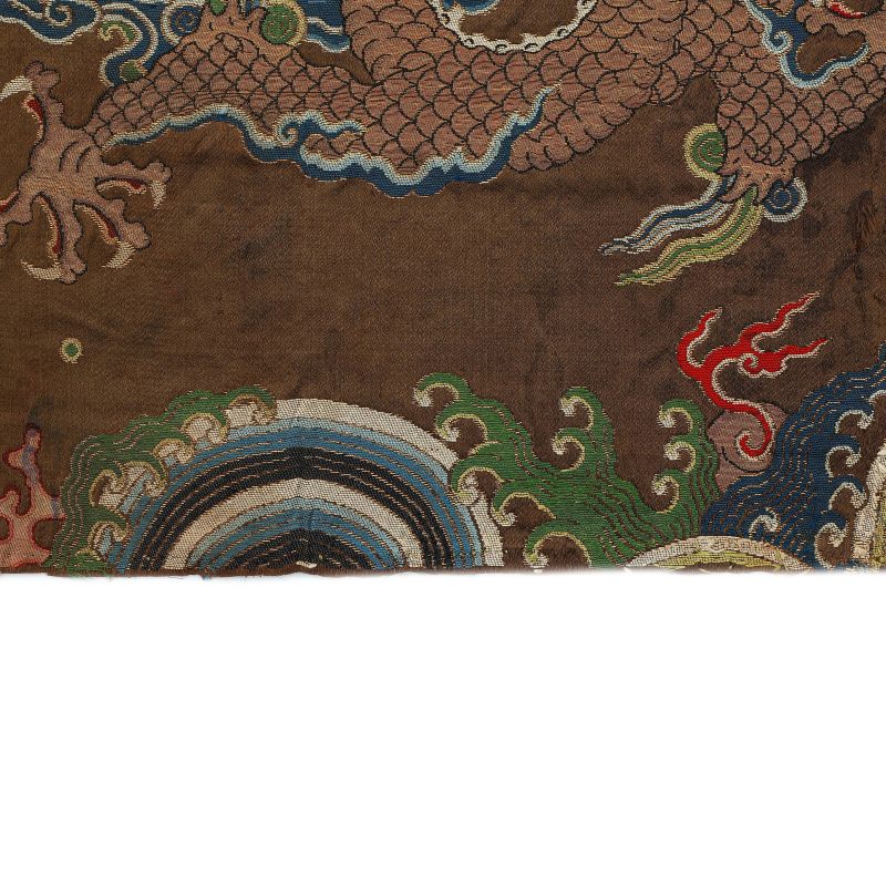 清 沉香色妆花龙纹饰片 - 图6