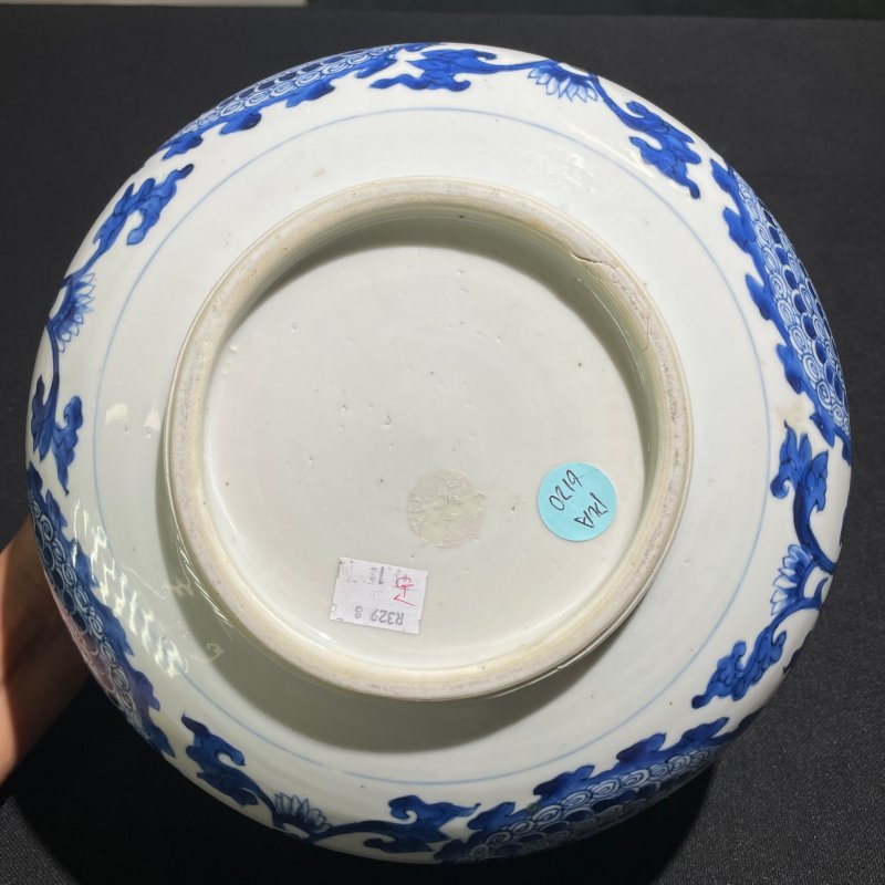 清康熙 青花云蝠缠枝宝相花纹香炉 - 图7