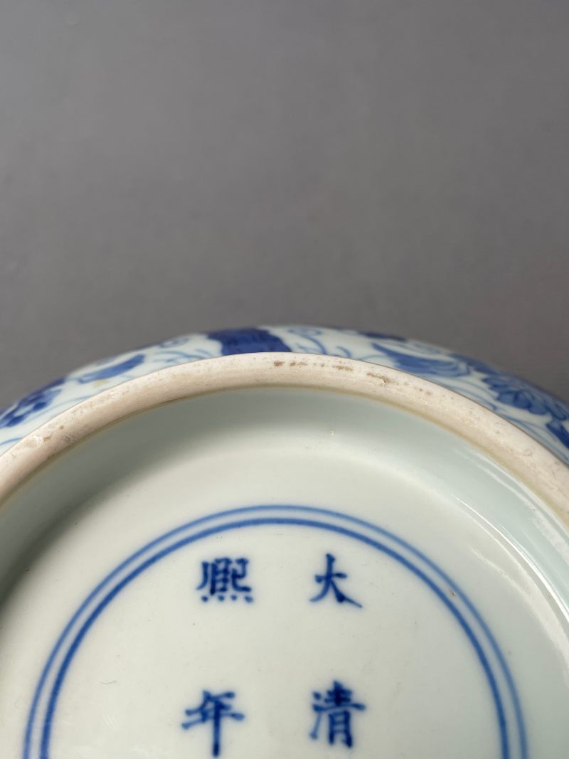 清康熙 青花松鼠葡萄纹碗 - 图29
