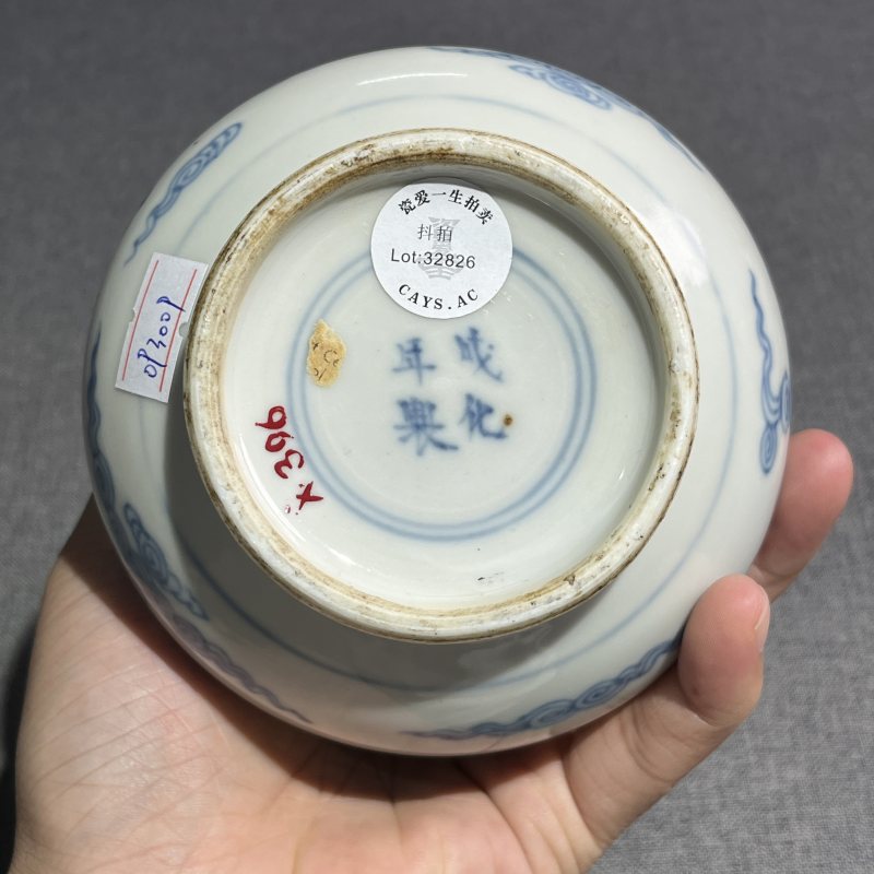 清雍正青花龙纹蒜头瓶 - 图11