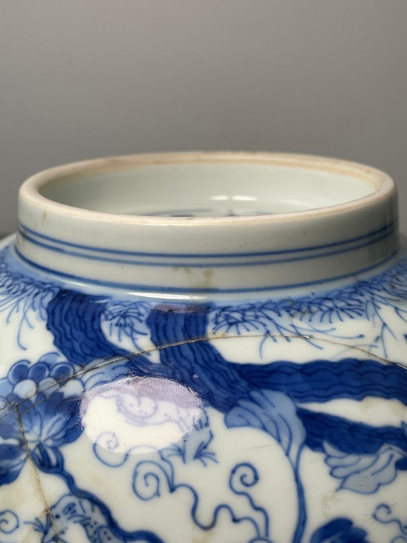 清康熙 青花松鼠葡萄纹碗 - 图30