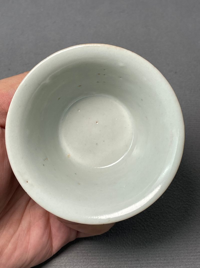 明晚期  白釉茶圆 - 图3