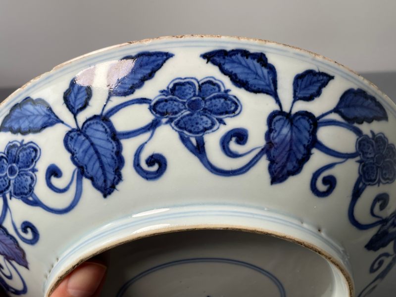 清雍正 仿宣窑青花花果纹盘 - 图12