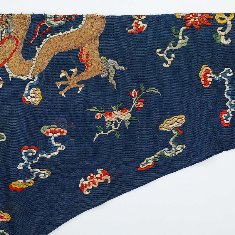 清 五彩盘金纳纱龙袍 - 图16