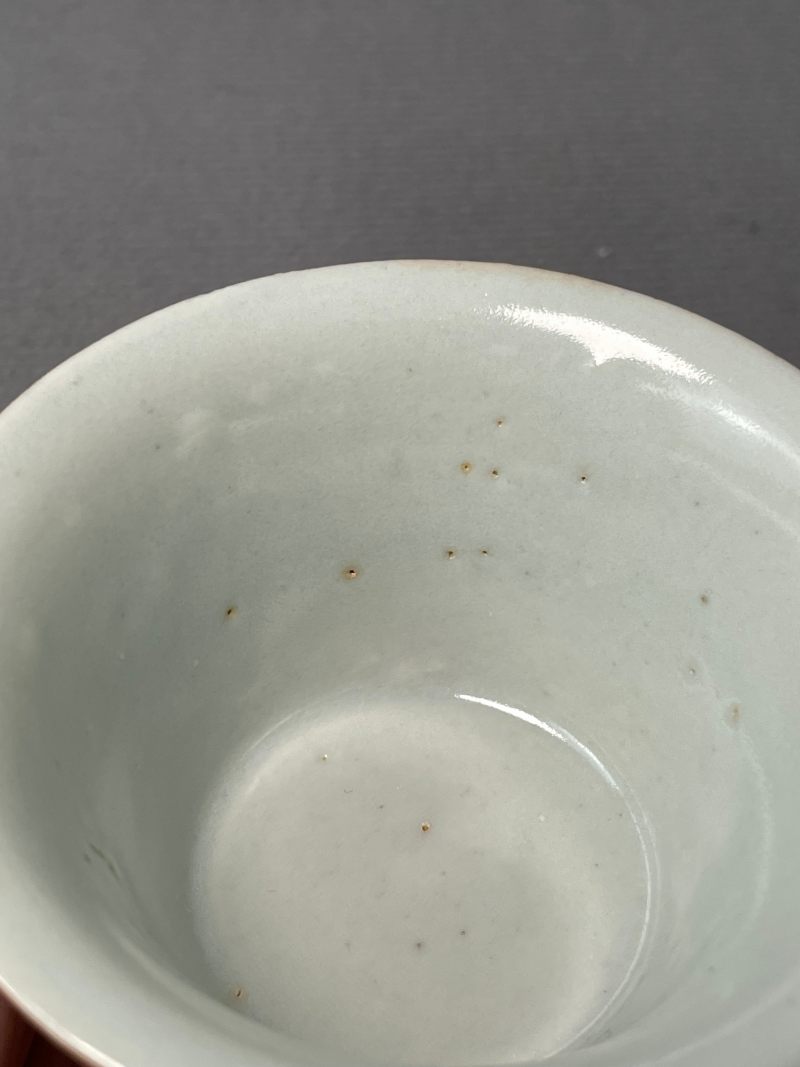 明晚期  白釉茶圆 - 图4