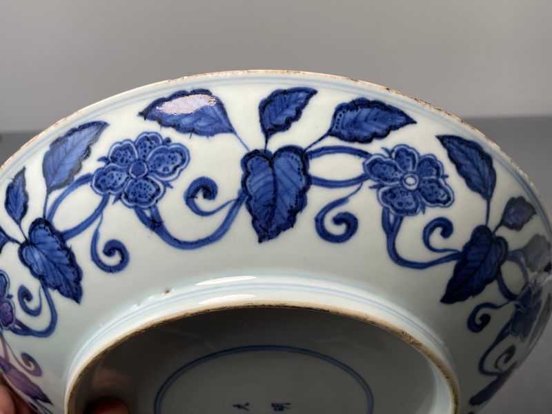 清雍正 仿宣窑青花花果纹盘 - 图13