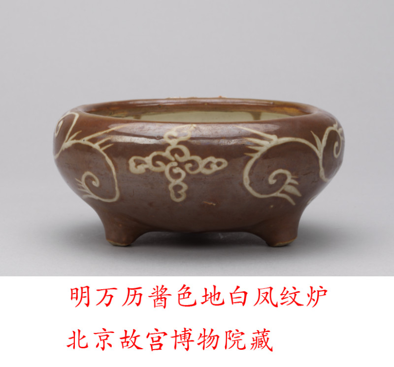 明 紫金釉钵式炉 - 图2