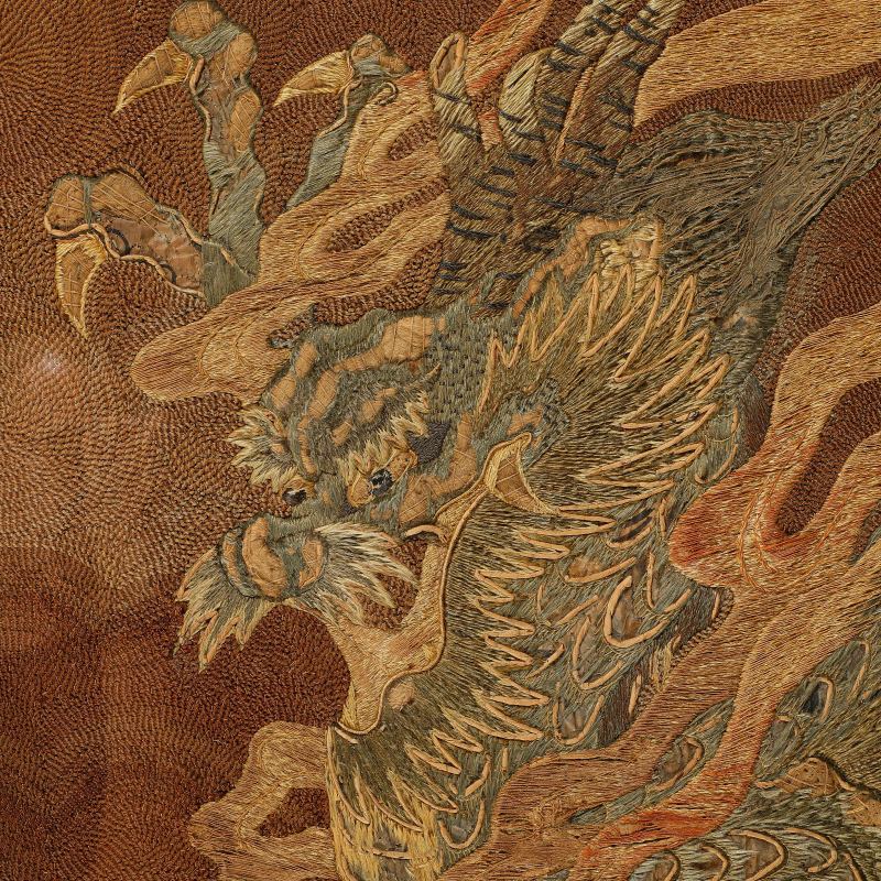 清 云龙纹挂屏一对 - 图3