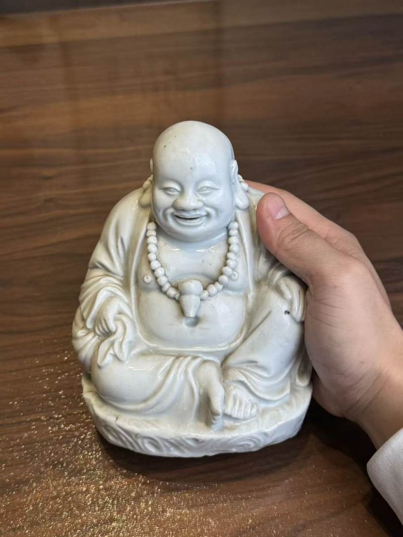 清晚期 白釉弥勒佛 - 图5