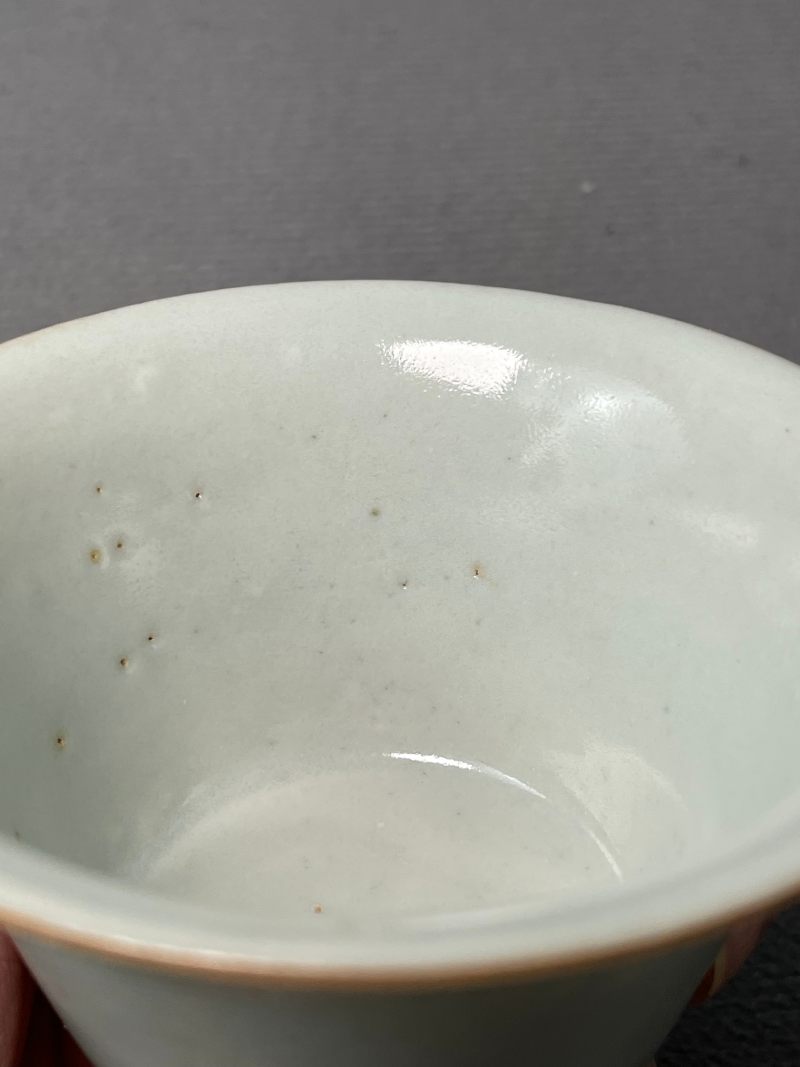 明晚期  白釉茶圆 - 图5