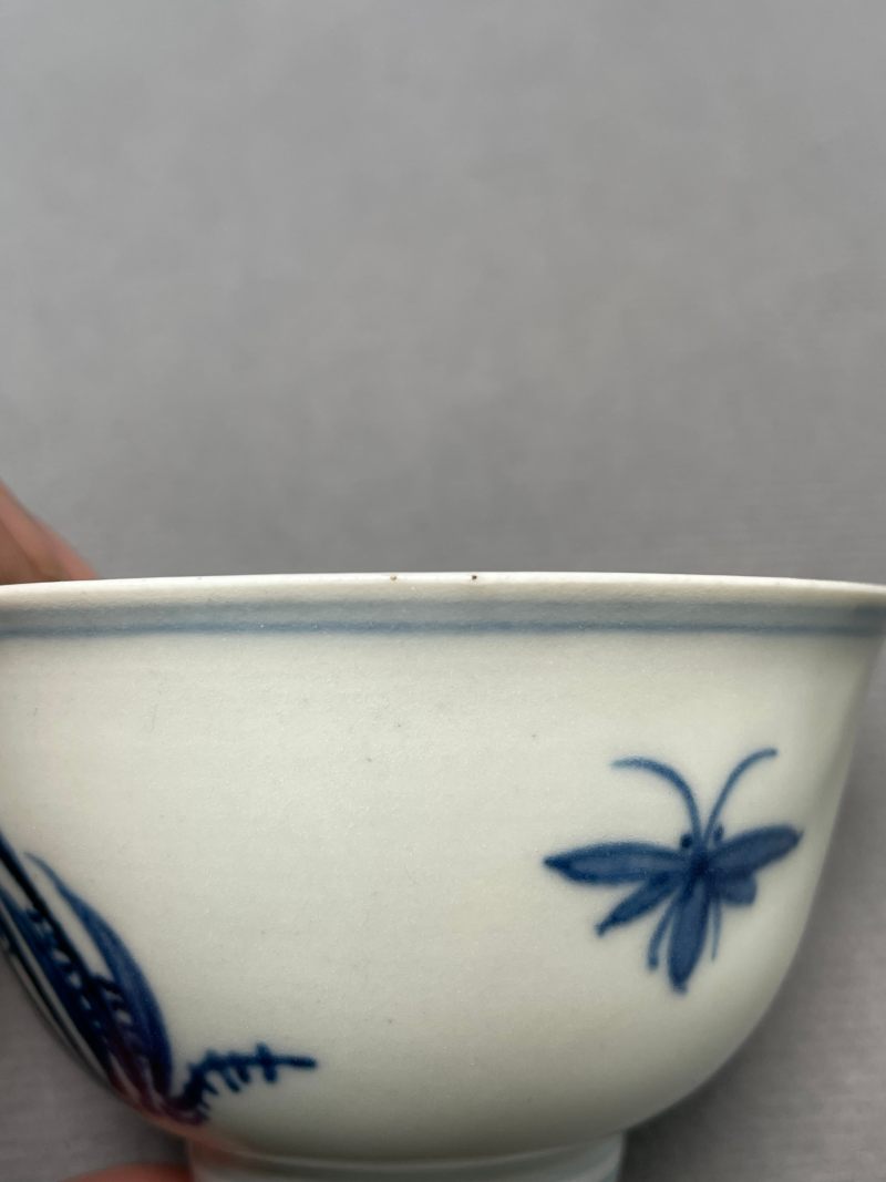 清康熙 青花虫草纹杯 - 图14