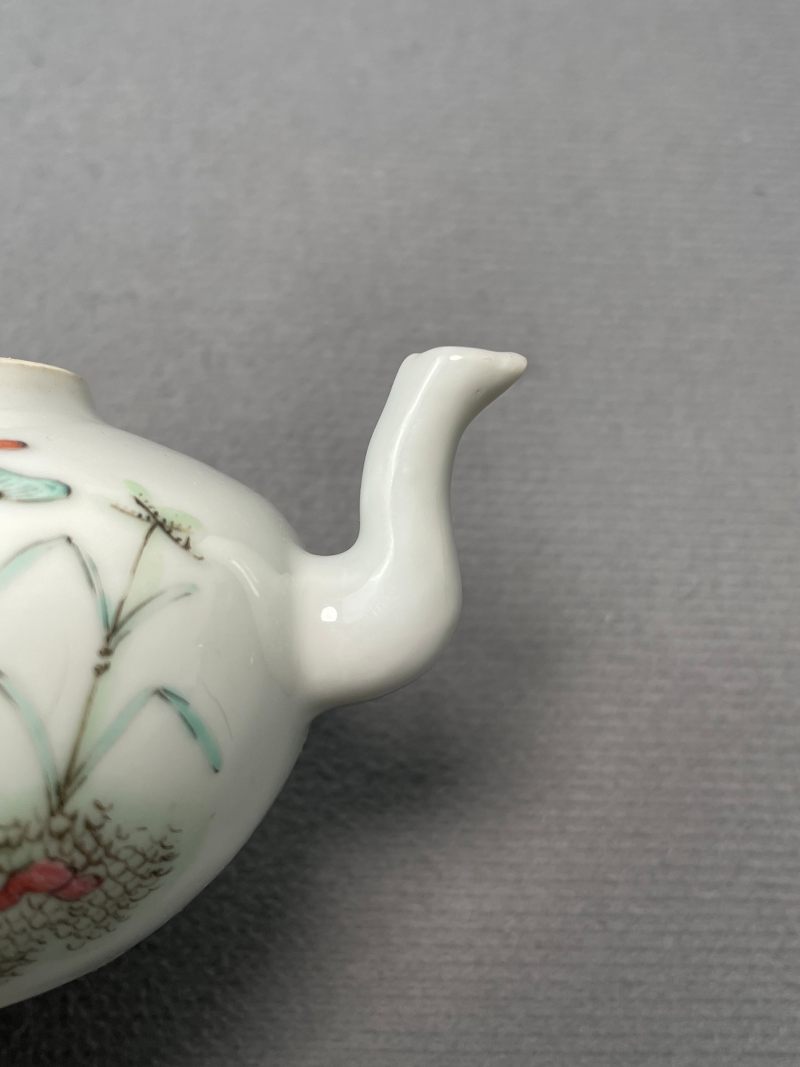清晚期  粉彩花卉执壶 - 图12