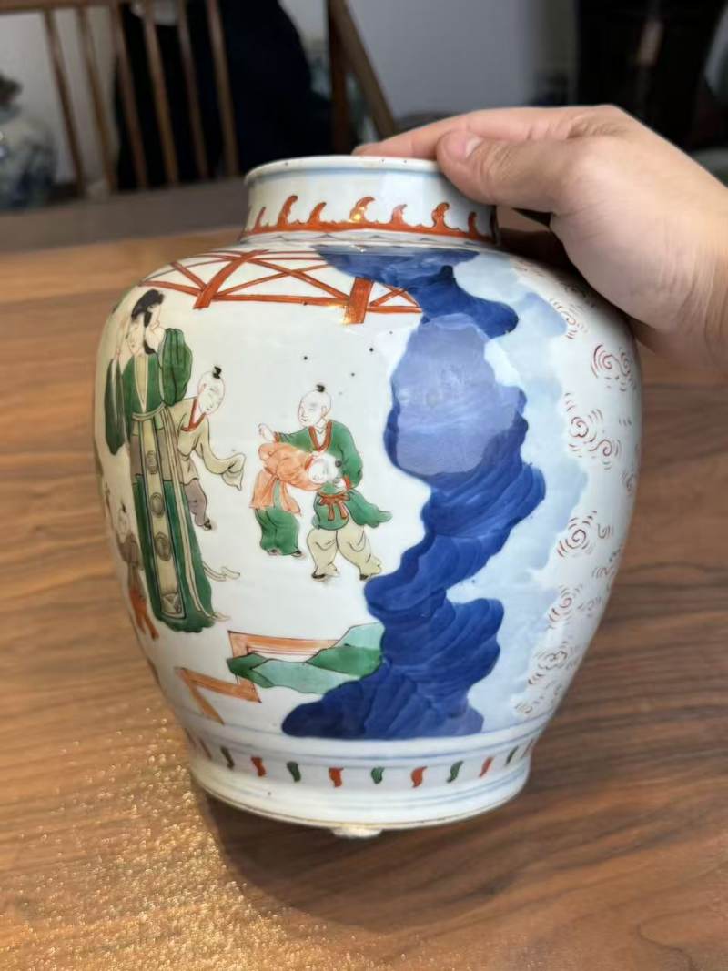 清晚期 五彩四妃十六子罐 - 图6