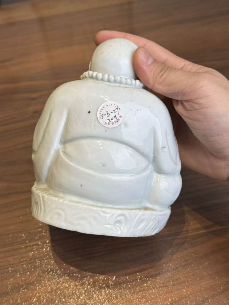 清晚期 白釉弥勒佛 - 图8