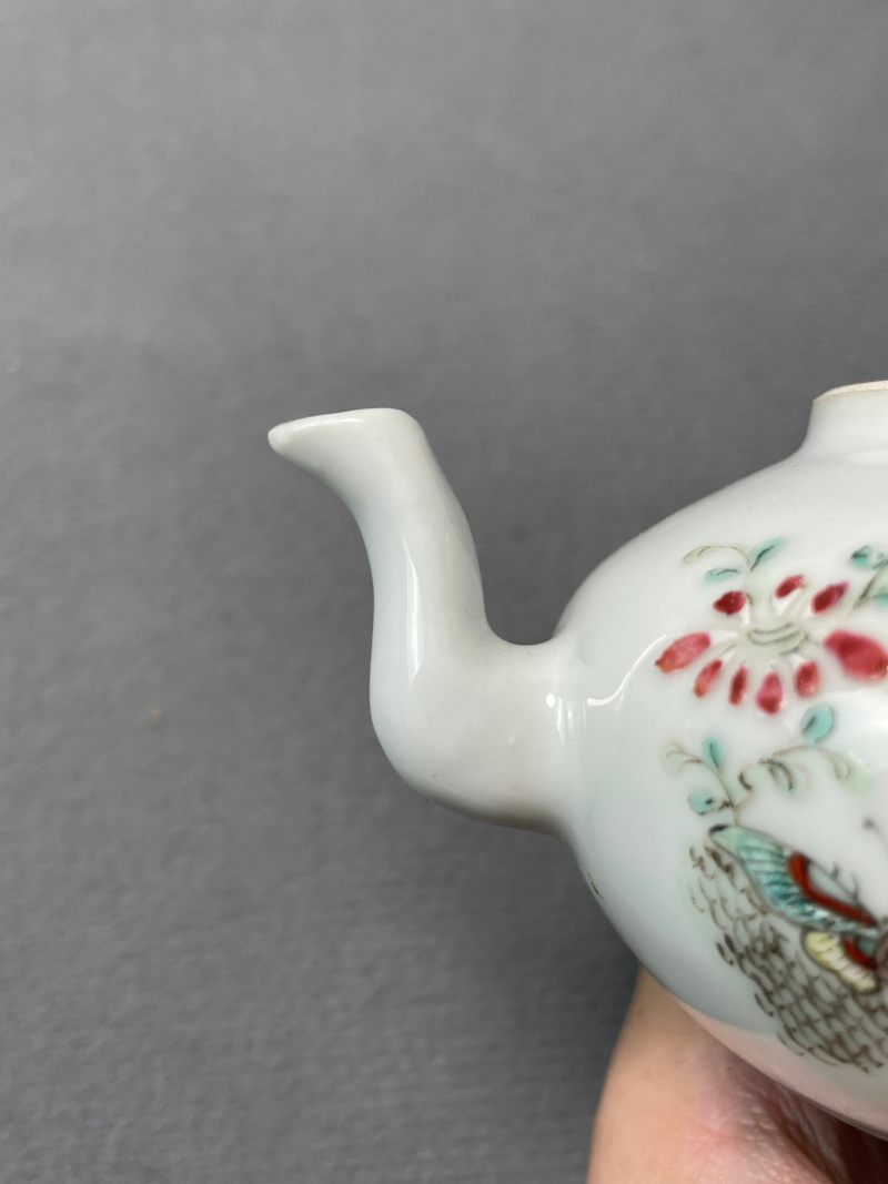 清晚期  粉彩花卉执壶 - 图14