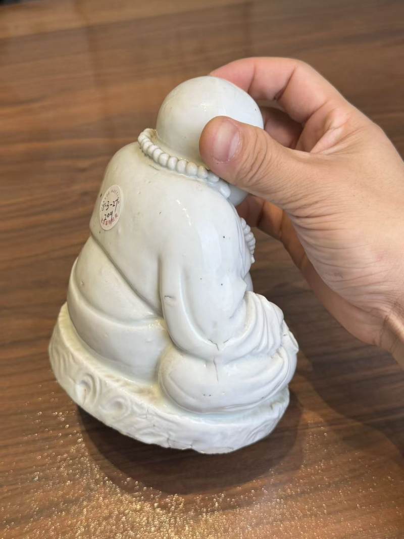 清晚期 白釉弥勒佛 - 图9