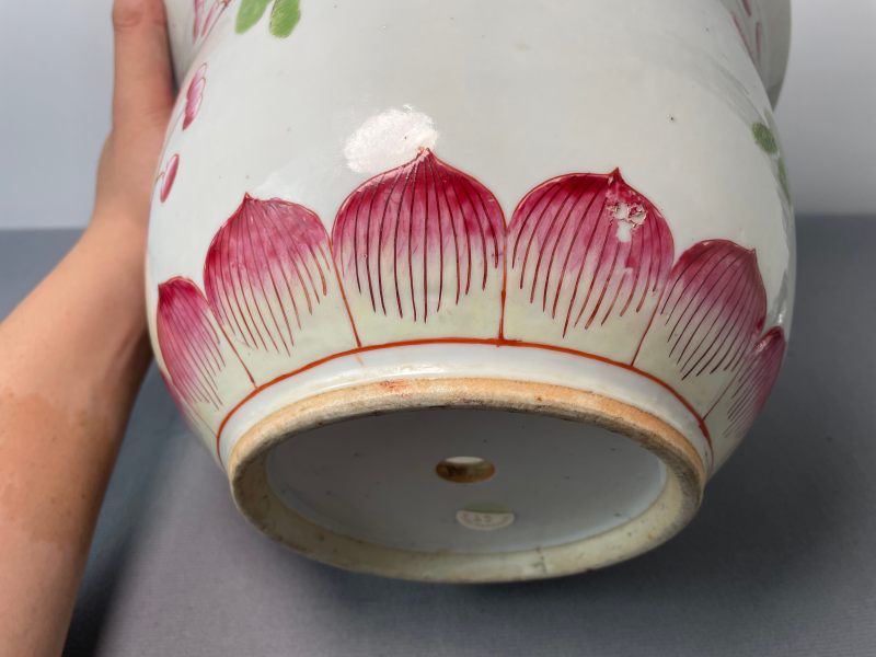 清晚期 胭脂彩“满堂富贵”花盆 - 图19